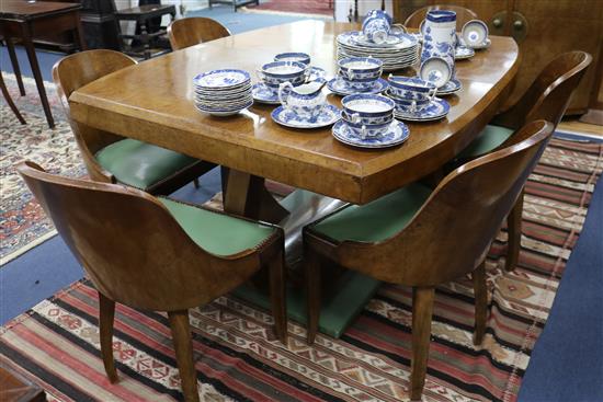 An Art Deco suite Sideboard W.180cm, Sideboard W.150cm